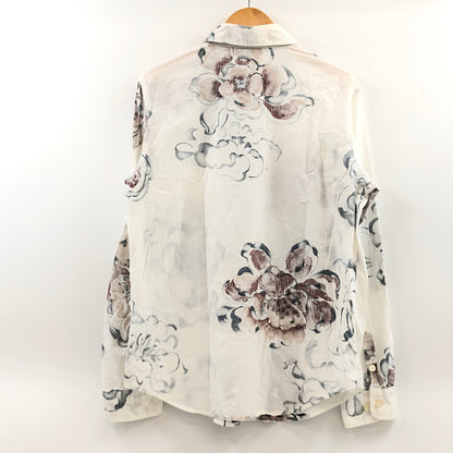 【中古品】【レディース】 PAL'LAS PALACE パラスパレス COTTON FLOWER DESIGN L/S SHIRT コットン フラワーデザイン 長袖シャツ トップス 170-260727-hn-08-fur サイズ：4 カラー：ホワイト 万代Net店