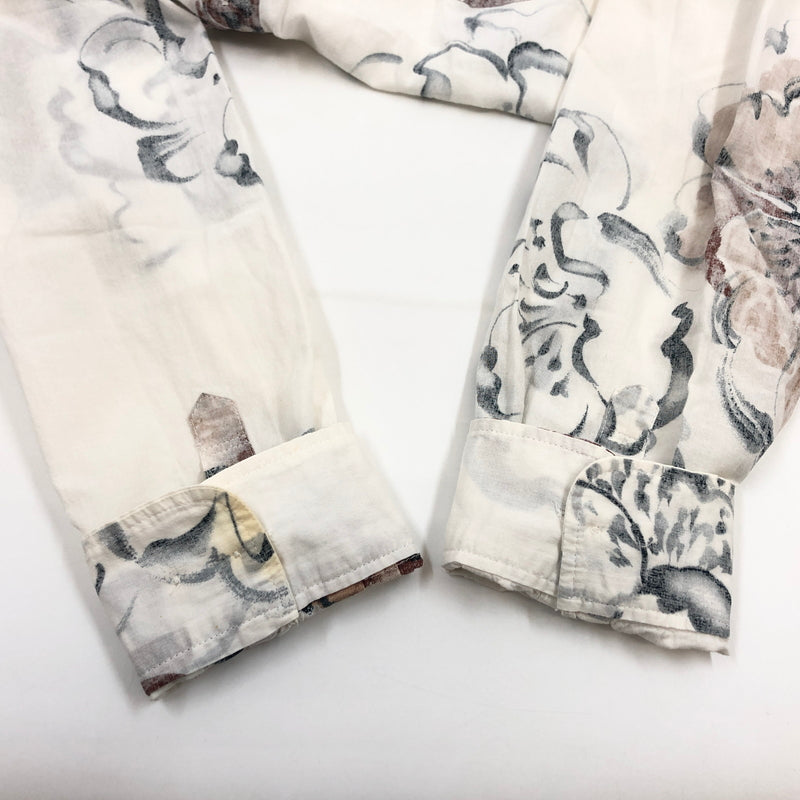 【中古品】【レディース】 PAL'LAS PALACE パラスパレス COTTON FLOWER DESIGN L/S SHIRT コットン フラワーデザイン 長袖シャツ トップス 170-260727-hn-08-fur サイズ：4 カラー：ホワイト 万代Net店