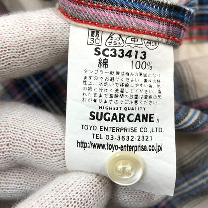【中古品】【メンズ】 SUGAR CANE シュガーケーン CHECK WESTERN S/S SHIRT SC33413 チェック ウエスタン 半袖シャツ カジュアルシャツ トップス 145-260727-hn-09-fur サイズ：M カラー：マルチカラー 万代Net店