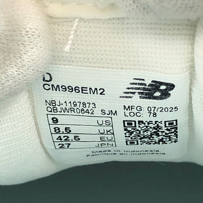 【中古美品】【メンズ】 NEW BALANCE ニューバランス CM996EM2 スニーカー シューズ 靴 162-260214-hn-06-fur サイズ：27.0cm US9 カラー：グレー系/ホワイト 万代Net店
