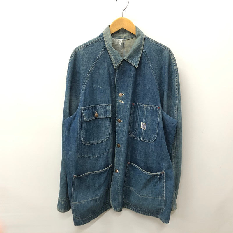 【中古品】【メンズ】  PAYDAY 40`S DENIM COVERALL ペイデイ 40年代 ヴィンテージ デニム カバーオール 4つボタン ツープロングボタン 145-240704-si-1-tei サイズ：不明 カラー：インディゴ 万代Net店
