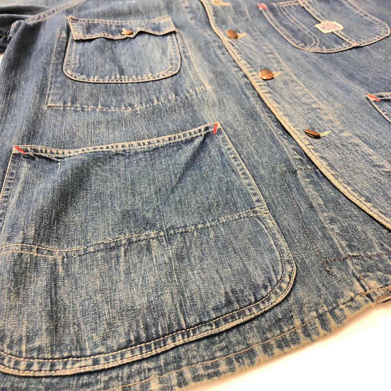 【中古品】【メンズ】  PAYDAY 40`S DENIM COVERALL ペイデイ 40年代 ヴィンテージ デニム カバーオール 4つボタン ツープロングボタン 145-240704-si-1-tei サイズ：不明 カラー：インディゴ 万代Net店