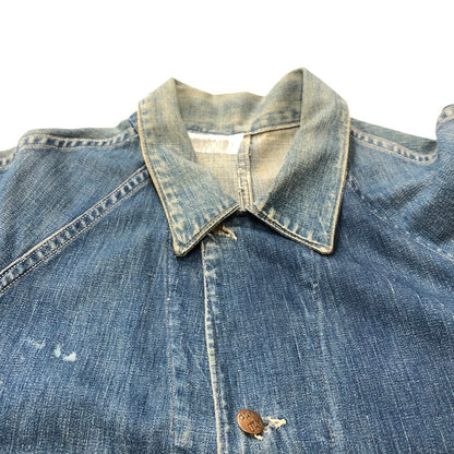 【中古品】【メンズ】  PAYDAY 40`S DENIM COVERALL ペイデイ 40年代 ヴィンテージ デニム カバーオール 4つボタン ツープロングボタン 145-240704-si-1-tei サイズ：不明 カラー：インディゴ 万代Net店