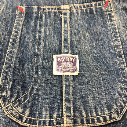 【中古品】【メンズ】  PAYDAY 40`S DENIM COVERALL ペイデイ 40年代 ヴィンテージ デニム カバーオール 4つボタン ツープロングボタン 145-240704-si-1-tei サイズ：不明 カラー：インディゴ 万代Net店