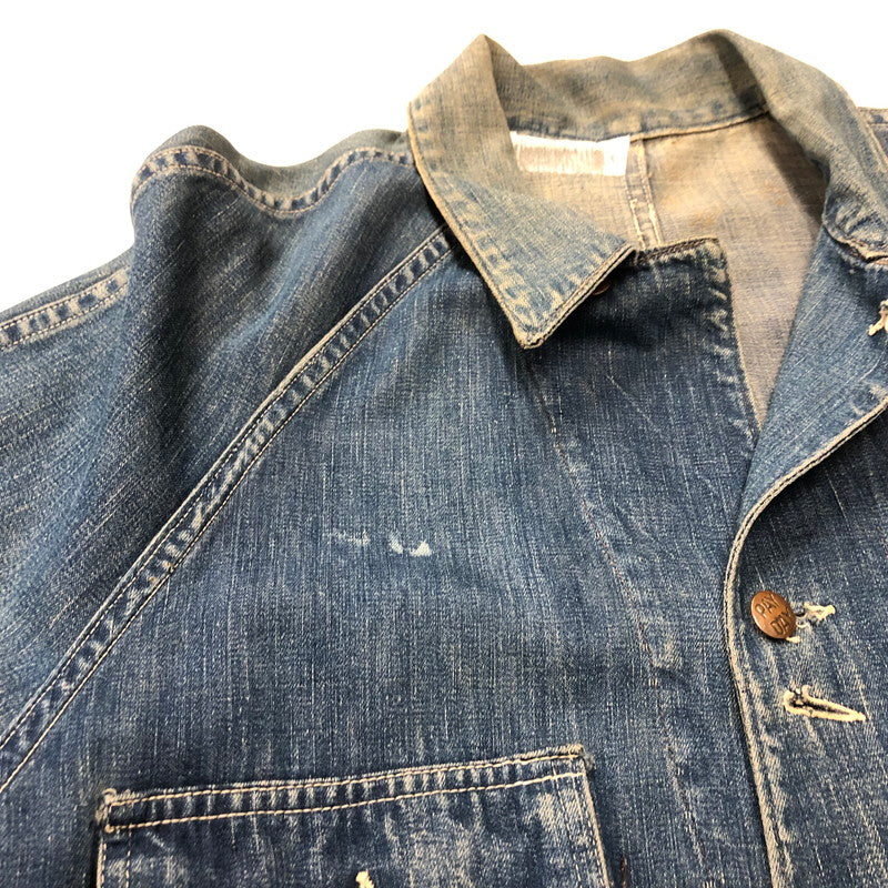 【中古品】【メンズ】  PAYDAY 40`S DENIM COVERALL ペイデイ 40年代 ヴィンテージ デニム カバーオール 4つボタン ツープロングボタン 145-240704-si-1-tei サイズ：不明 カラー：インディゴ 万代Net店