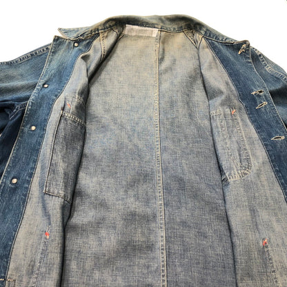 【中古品】【メンズ】  PAYDAY 40`S DENIM COVERALL ペイデイ 40年代 ヴィンテージ デニム カバーオール 4つボタン ツープロングボタン 145-240704-si-1-tei サイズ：不明 カラー：インディゴ 万代Net店