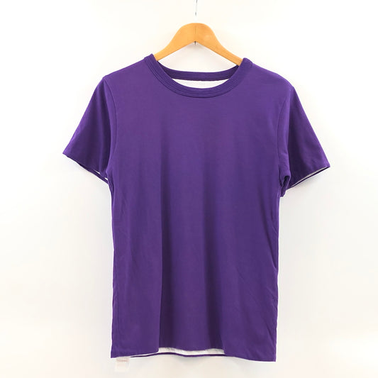 【中古品】【メンズ】 CHAMPION チャンピオン REVERSIBLE SS TEE ランタグ復刻 リバーシブル 半袖Tシャツ トップス 148-261022-hn-02-fur サイズ：L カラー：パープル/ホワイト 万代Net店
