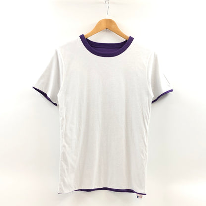 【中古品】【メンズ】 CHAMPION チャンピオン REVERSIBLE SS TEE ランタグ復刻 リバーシブル 半袖Tシャツ トップス 148-261022-hn-02-fur サイズ：L カラー：パープル/ホワイト 万代Net店