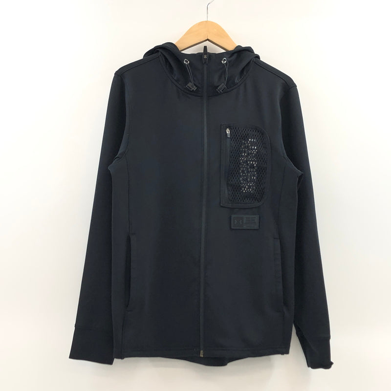 【中古品】【メンズ】 UNDER ARMOUR アンダーアーマー SPRING KNIT FULL ZIP HOODIE 1384811 スプリングニット フルジップ フーディー パーカー ジャケット アウター 148-261022-hn-04-fur サイズ：M カラー：ブラック 万代Net店
