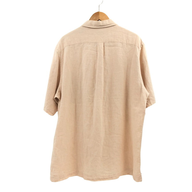 【現状渡し品】【メンズ】 LANDS'END ランズエンド 半袖シャツ カジュアルシャツ トップス 147-251204-hn-01-fur サイズ：L カラー：ベージュ系 万代Net店