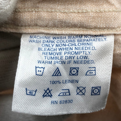 【現状渡し品】【メンズ】 LANDS'END ランズエンド 半袖シャツ カジュアルシャツ トップス 147-251204-hn-01-fur サイズ：L カラー：ベージュ系 万代Net店