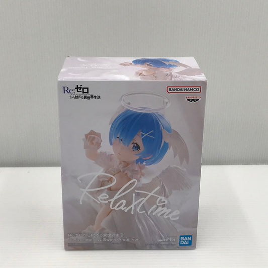 【中古美品】 バンプレスト Re:ゼロから始める異世界生活 -Relax time-レム Sweet Angel ver. プライズ品 箱イタミあり 054-261015-ti-10-tag 万代Net店