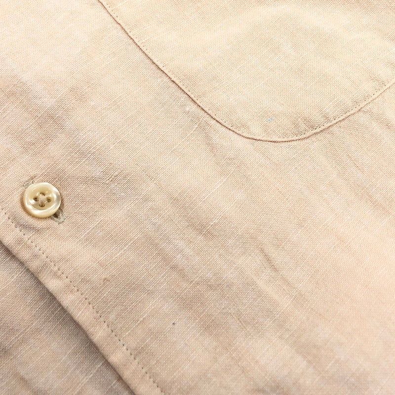 【現状渡し品】【メンズ】 LANDS'END ランズエンド 半袖シャツ カジュアルシャツ トップス 147-251204-hn-01-fur サイズ：L カラー：ベージュ系 万代Net店