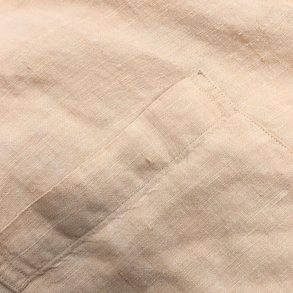 【現状渡し品】【メンズ】 LANDS'END ランズエンド 半袖シャツ カジュアルシャツ トップス 147-251204-hn-01-fur サイズ：L カラー：ベージュ系 万代Net店