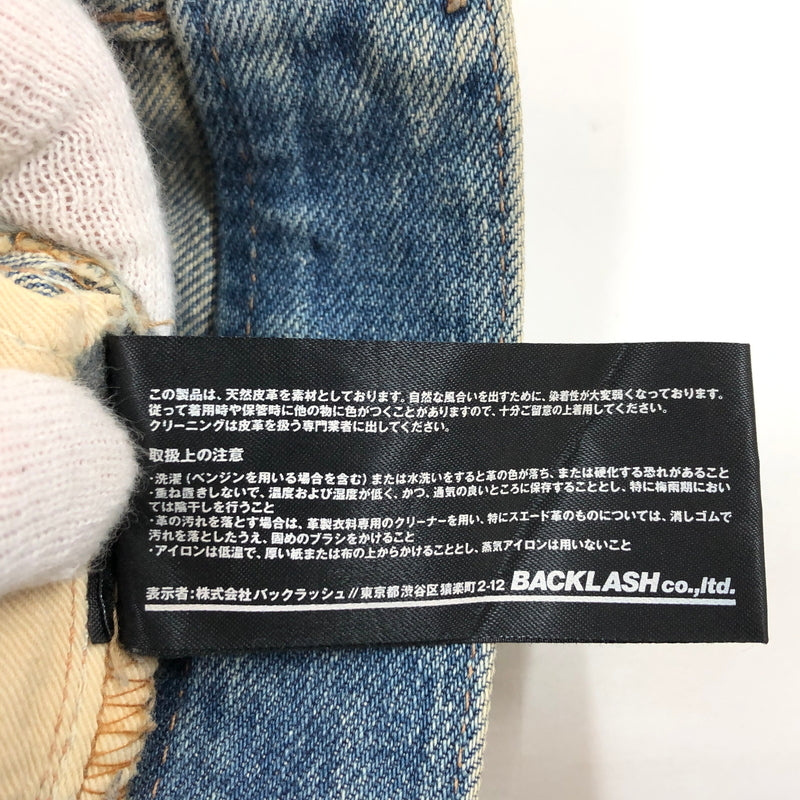 【ジャンク品】【メンズ】 ISAMUKATAYAMA BACKLASH イサムカタヤマ バックラッシュ DAMAGE DENIM PANTS 1133-02 ダメージデニムパンツ ボトムス 151-260729-hn-02-fur サイズ：S カラー：インディゴ 万代Net店