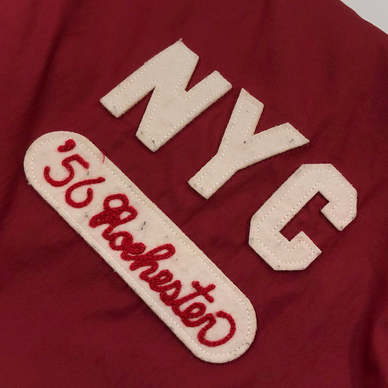 【現状渡し品】【メンズ】 Champion チャンピオン NYC 56 Manchester NYLON HOODIE 90S復刻 ナイロンフーディー パーカー トップス 157-260216-hn-03-fur サイズ：O(XL相当) カラー：レッド/グレー系 万代Net店