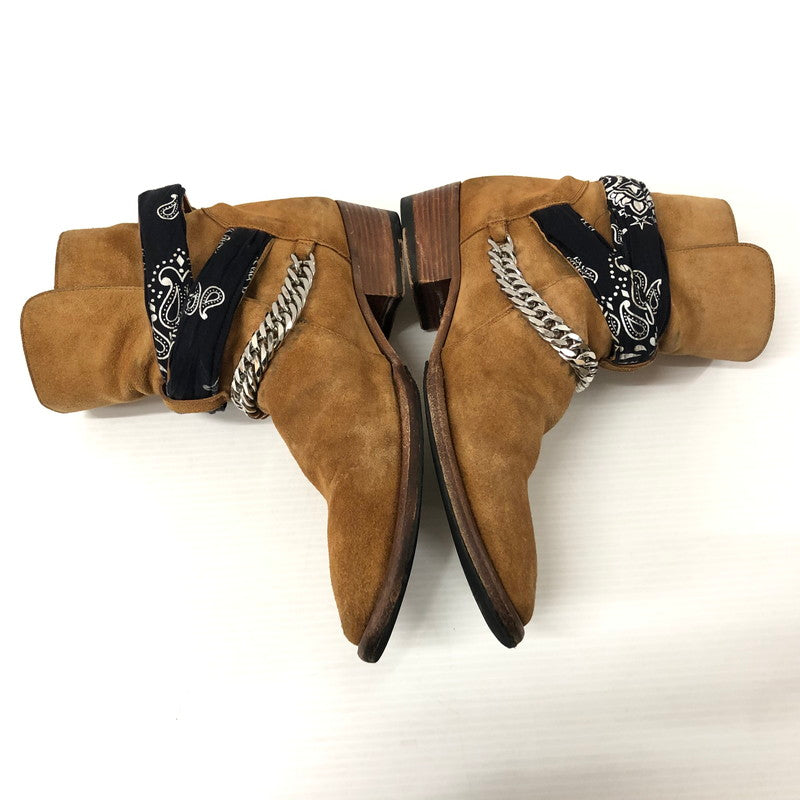 【中古品】【メンズ】 AMIRI BANDANA BUCKLE BOOT バンダナ バックル ブーツ スウェード ショート 164-240321-tk-1-tei サイズ：40 1/2 カラー：ブラウン 万代Net店