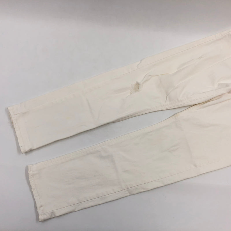 【中古品】【メンズ】 AKM エーケーエム × LEE リー DISTRESSED SKINNY DENIM E054-2704 ディストレスド スキニーデニム デニムパンツ ボトムス 151-260729-hn-03-fur サイズ：XL カラー：ホワイト 万代Net店