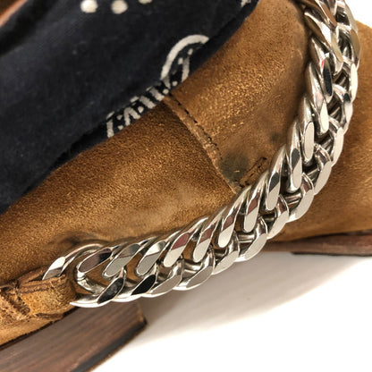 【中古品】【メンズ】 AMIRI BANDANA BUCKLE BOOT バンダナ バックル ブーツ スウェード ショート 164-240321-tk-1-tei サイズ：40 1/2 カラー：ブラウン 万代Net店