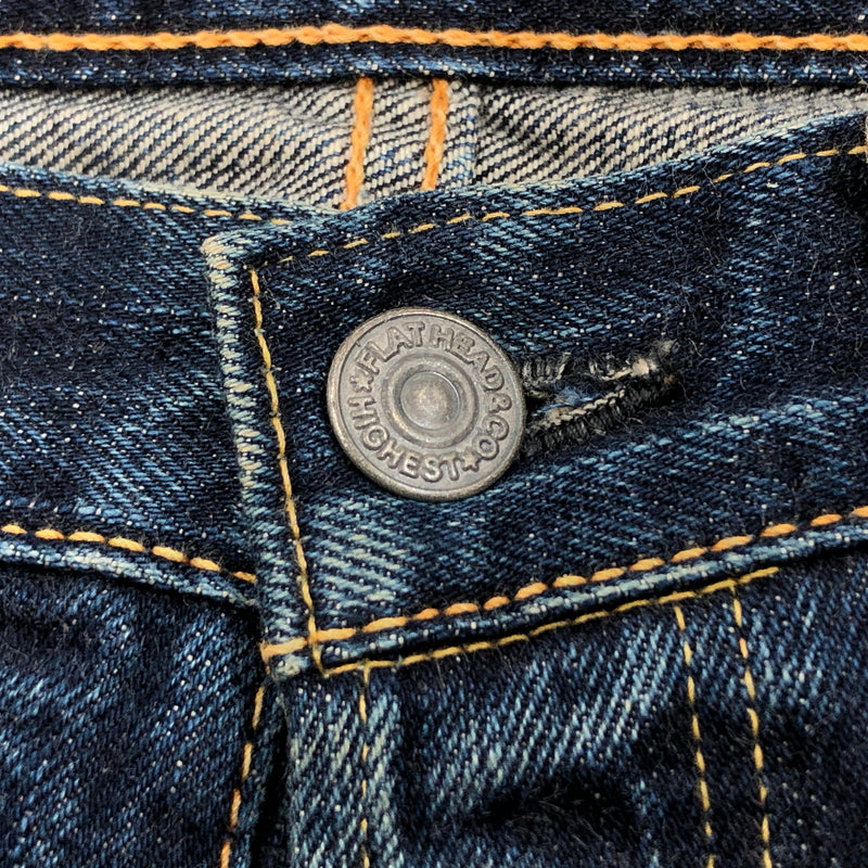 【中古品】【メンズ】 THE FLAT HEAD ザフラットヘッド BUTTON FLY DENIM PANTS 3005SPC ボタンフライ デニムパンツ ボトムス 156-260729-hn-04-fur サイズ：32×34 カラー：インディゴ 万代Net店