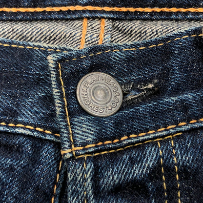 【中古品】【メンズ】 THE FLAT HEAD ザフラットヘッド BUTTON FLY DENIM PANTS 3005SPC ボタンフライ デニムパンツ ボトムス 156-260729-hn-04-fur サイズ：32×34 カラー：インディゴ 万代Net店