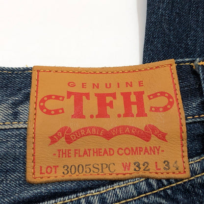【中古品】【メンズ】 THE FLAT HEAD ザフラットヘッド BUTTON FLY DENIM PANTS 3005SPC ボタンフライ デニムパンツ ボトムス 156-260729-hn-04-fur サイズ：32×34 カラー：インディゴ 万代Net店