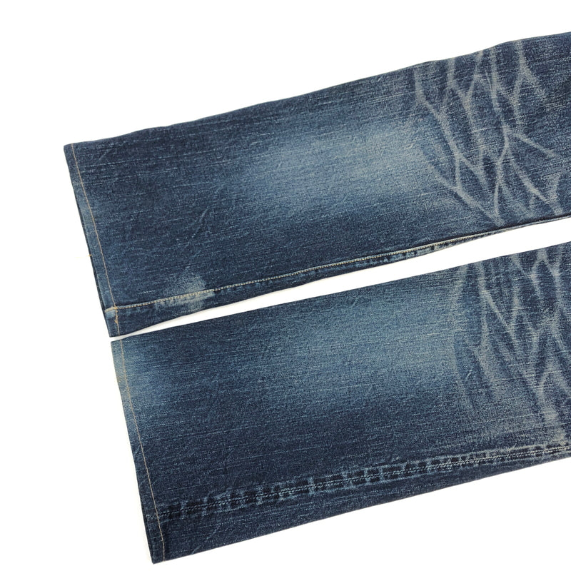 【中古品】【メンズ】 THE FLAT HEAD ザフラットヘッド BUTTON FLY DENIM PANTS 3005SPC ボタンフライ デニムパンツ ボトムス 156-260729-hn-04-fur サイズ：32×34 カラー：インディゴ 万代Net店