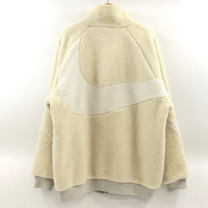 【現状渡し品】【メンズ】 NIKE ナイキ SWOOSH FULL ZIP JACKET BQ6546-070 スウッシュ フルジップ ジャケット フリース リバーシブル アウター 148-260729-hn-06-fur サイズ：XXL カラー：アイボリー系 万代Net店