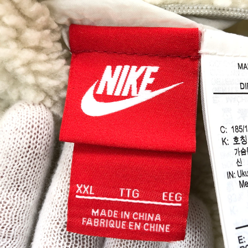 【現状渡し品】【メンズ】 NIKE ナイキ SWOOSH FULL ZIP JACKET BQ6546-070 スウッシュ フルジップ ジャケット フリース リバーシブル アウター 148-260729-hn-06-fur サイズ：XXL カラー：アイボリー系 万代Net店