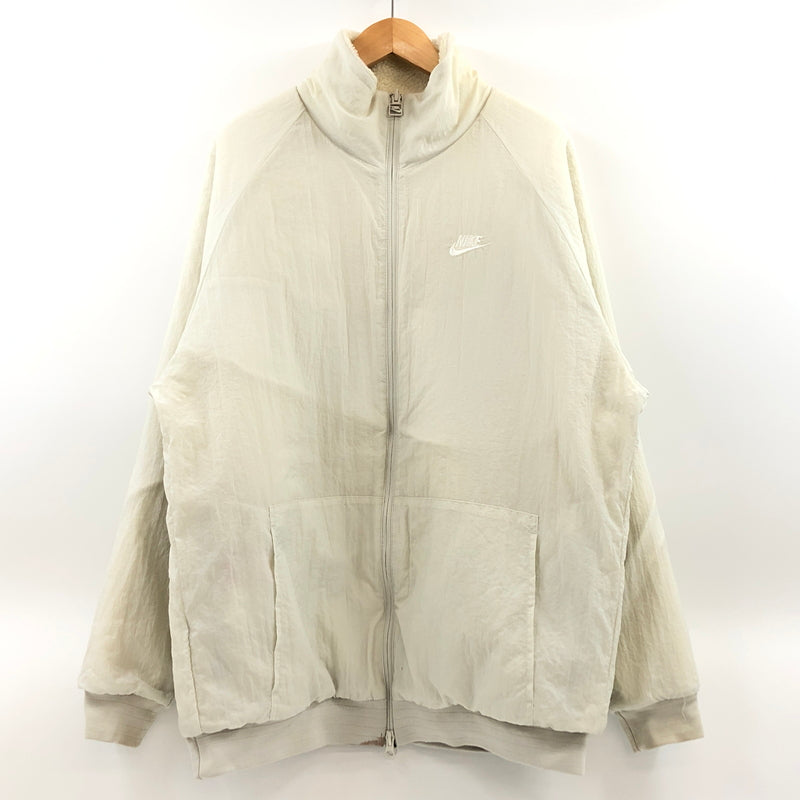 【現状渡し品】【メンズ】 NIKE ナイキ SWOOSH FULL ZIP JACKET BQ6546-070 スウッシュ フルジップ ジャケット フリース リバーシブル アウター 148-260729-hn-06-fur サイズ：XXL カラー：アイボリー系 万代Net店