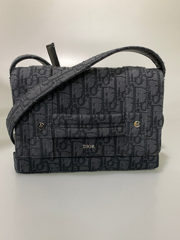 【中古品】【レディース】 DIOR ディオール Oblique Canvas Shoulder Bag ディオール 1WRCA360YJY オブリーク ショルダーバッグ カバン 鞄 180-260608-jt-01-min カラー：ブラック 万代Net店
