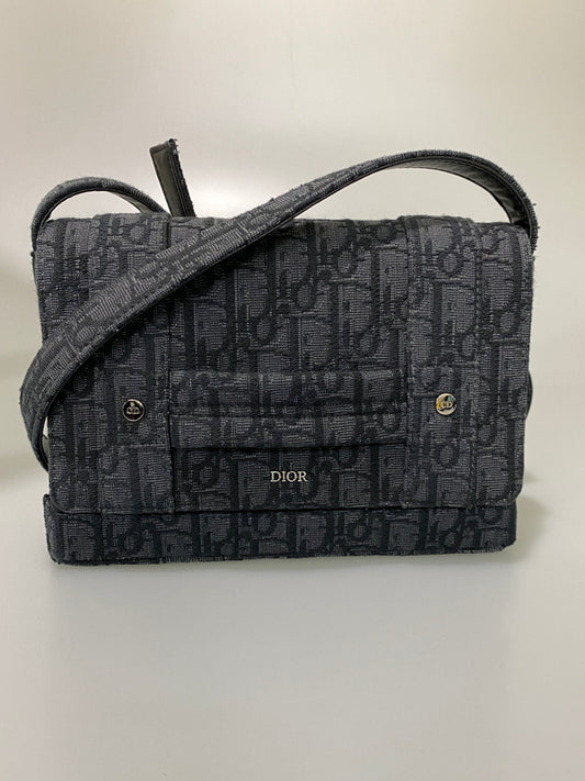 【中古品】【レディース】 DIOR ディオール Oblique Canvas Shoulder Bag ディオール 1WRCA360YJY オブリーク ショルダーバッグ カバン 鞄 180-260608-jt-01-min カラー：ブラック 万代Net店