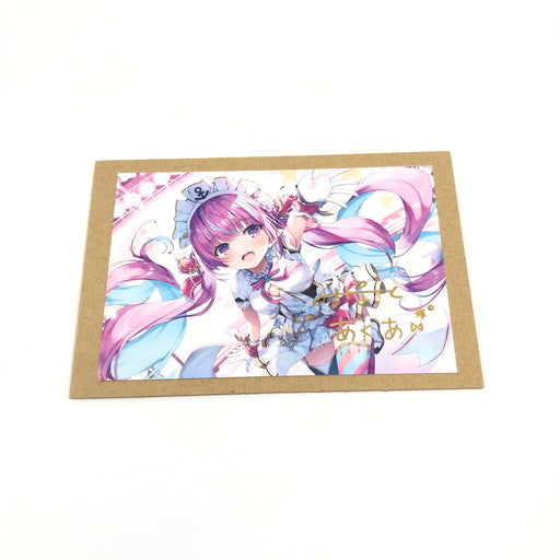 【中古品】 ホロライブ 湊あくあ 活動三周年記念 直筆サインポストカード 053-260727-ma-02-fur 万代Net店