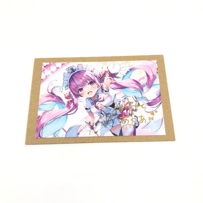 【中古品】 ホロライブ 湊あくあ 活動三周年記念 直筆サインポストカード 053-260727-ma-02-fur 万代Net店