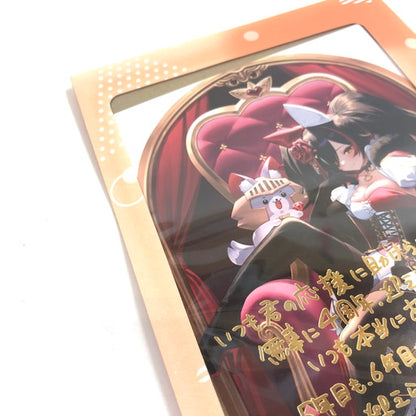 【中古品】 ホロライブ 大神ミオ 活動4周年記念 直筆サイン&箔押し複製メッセージ入りポストカード 053-260727-ma-03-fur 万代Net店