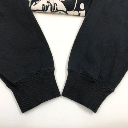 【中古品】【メンズ】 HYSTERIC GLAMOUR ヒステリックグラマー GREATEST PARTY SOUNDS CREWNECK SWEATSHIRT 02261CS05 クルーネック スウェットシャツ トレーナー 140-260729-hn-08-fur サイズ：L カラー：ブラック 万代Net店
