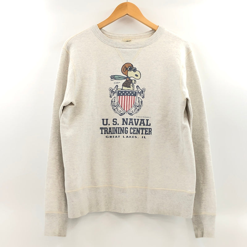 【中古品】【メンズ】 BUZZ RICKSON'S バズリクソンズ × PEANUTS ピーナッツ FRONT PRINT SWEATSHIRT フロントプリント スウェットシャツ トレーナー 長袖 トップス 145-261022-hn-10-fur サイズ：M カラー：グレー 万代Net店