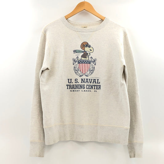 【中古品】【メンズ】 BUZZ RICKSON'S バズリクソンズ × PEANUTS ピーナッツ FRONT PRINT SWEATSHIRT フロントプリント スウェットシャツ トレーナー 長袖 トップス 145-261022-hn-10-fur サイズ：M カラー：グレー 万代Net店