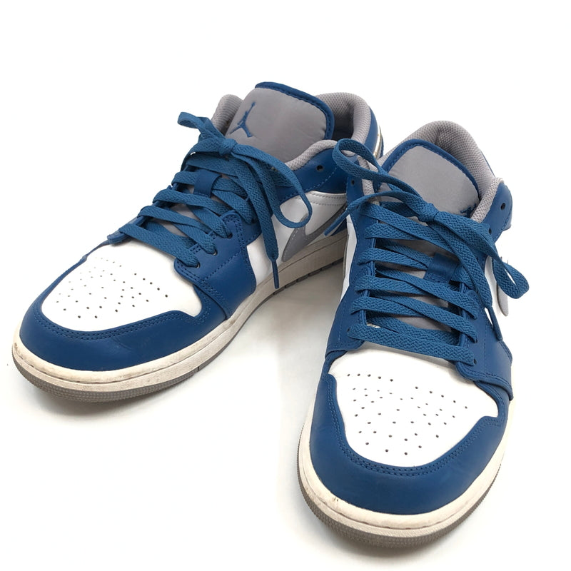 【中古品】【メンズ】 NIKE ナイキ AIR JORDAN 1 LOW "TRUE BLUE" 553558-412 エアジョーダン1 ロー トゥルー ブルー スニーカー シューズ 靴 160-260730-hn-01-fur サイズ：28.5cm US10.5 カラー：ブルー/ホワイト/グレー 万代Net店