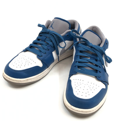 【中古品】【メンズ】 NIKE ナイキ AIR JORDAN 1 LOW "TRUE BLUE" 553558-412 エアジョーダン1 ロー トゥルー ブルー スニーカー シューズ 靴 160-260730-hn-01-fur サイズ：28.5cm US10.5 カラー：ブルー/ホワイト/グレー 万代Net店