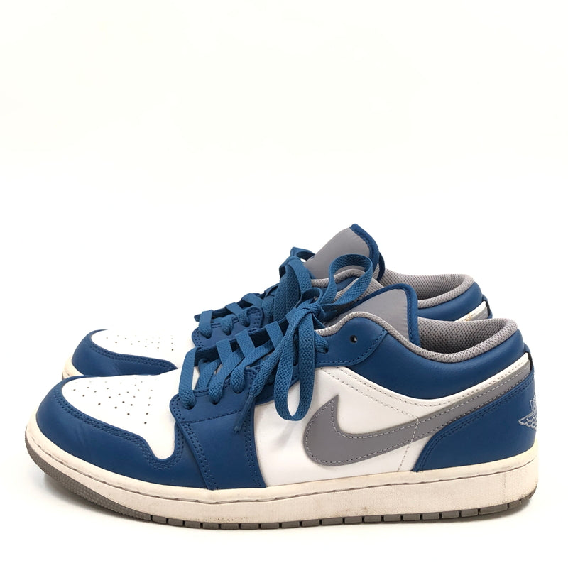 【中古品】【メンズ】 NIKE ナイキ AIR JORDAN 1 LOW "TRUE BLUE" 553558-412 エアジョーダン1 ロー トゥルー ブルー スニーカー シューズ 靴 160-260730-hn-01-fur サイズ：28.5cm US10.5 カラー：ブルー/ホワイト/グレー 万代Net店