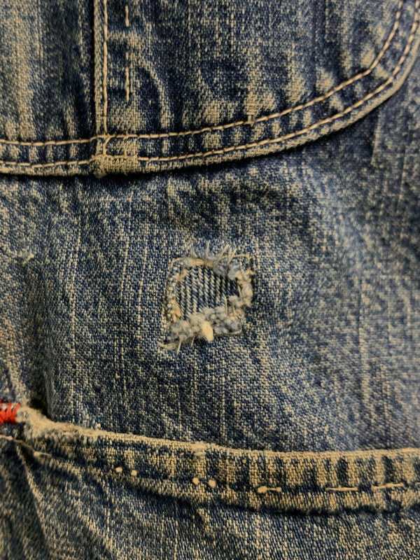【現状渡し品】【メンズ】 VINTAGE 60S BLANKET LINING DENIM COVERALL ブランケット ライニング デニム カバーオール アウター 146-260915-jt-09-min サイズ：サイズ不明 下記参照 カラー：ライトインディゴ 万代Net店