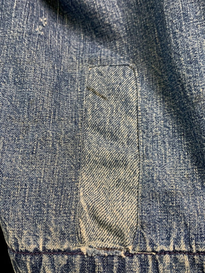 【現状渡し品】【メンズ】 VINTAGE 60S BLANKET LINING DENIM COVERALL ブランケット ライニング デニム カバーオール アウター 146-260915-jt-09-min サイズ：サイズ不明 下記参照 カラー：ライトインディゴ 万代Net店