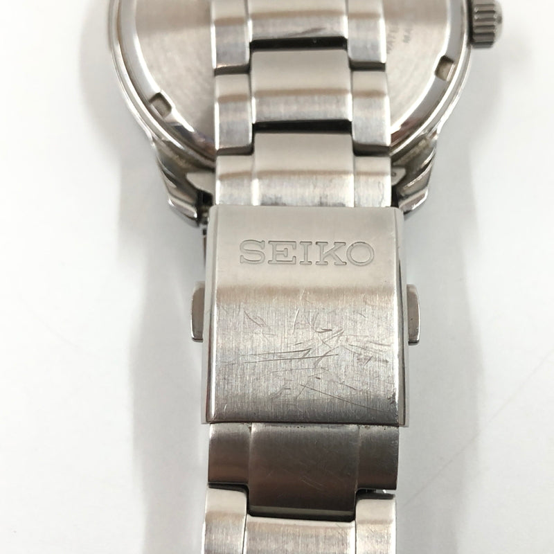 【中古品】【メンズ】 SEIKO セイコー SOLAR ANALOG WATCH V158-0AM0 青文字盤 ソーラー アナログ 腕時計 197-260730-hn-03-fur カラー：シルバー/ネイビー 万代Net店