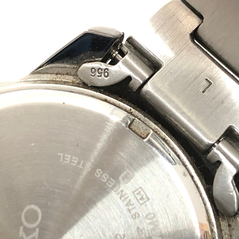 【中古品】【メンズ】 SEIKO セイコー SOLAR ANALOG WATCH V158-0AM0 青文字盤 ソーラー アナログ 腕時計 197-260730-hn-03-fur カラー：シルバー/ネイビー 万代Net店