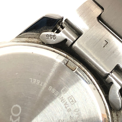 【中古品】【メンズ】 SEIKO セイコー SOLAR ANALOG WATCH V158-0AM0 青文字盤 ソーラー アナログ 腕時計 197-260730-hn-03-fur カラー：シルバー/ネイビー 万代Net店