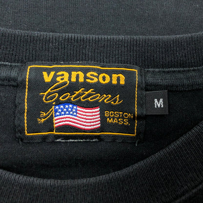 【現状渡し品】【メンズ】 VANSON バンソン TOM AND JERRY EMBROIDERY LS TEE トムアンドジェリー 刺繡 長袖Tシャツ トップス 145-261024-hn-04-fur サイズ：M カラー：ブラック/ベージュ系 万代Net店