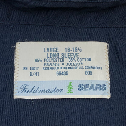 【中古品】【メンズ】 SEARS シアーズ L/S WORK SHIRT 長袖 ワークシャツ カジュアルシャツ トップス 146-260730-hn-04-fur サイズ：L カラー：ネイビー 万代Net店