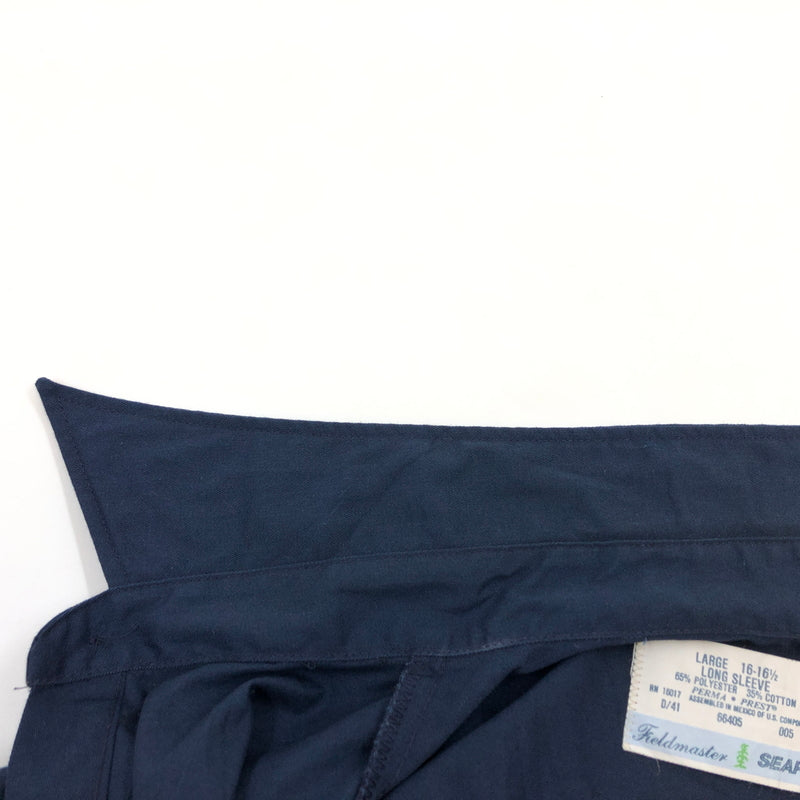 【中古品】【メンズ】 SEARS シアーズ L/S WORK SHIRT 長袖 ワークシャツ カジュアルシャツ トップス 146-260730-hn-04-fur サイズ：L カラー：ネイビー 万代Net店