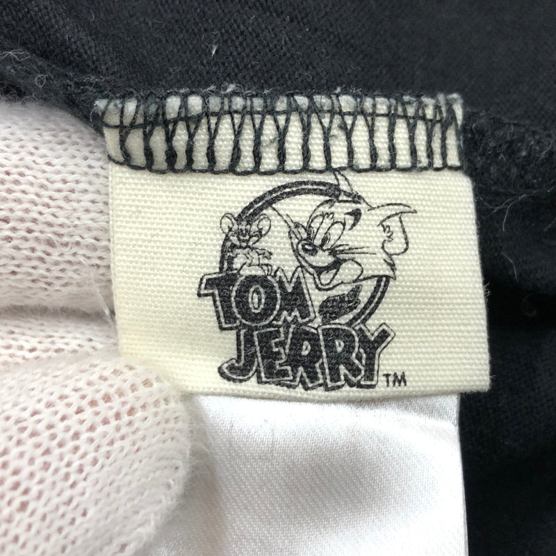 【現状渡し品】【メンズ】 VANSON バンソン TOM AND JERRY EMBROIDERY LS TEE トムアンドジェリー 刺繡 長袖Tシャツ トップス 145-261024-hn-04-fur サイズ：M カラー：ブラック/ベージュ系 万代Net店